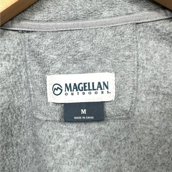 Boys Medium Magellan zip up activewear fleece jacket sweater grey - Picture 4 of 7